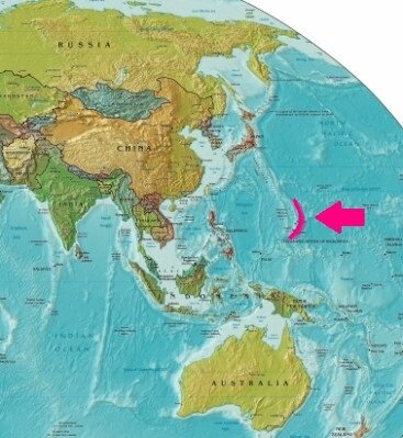 Марианская впадина карта