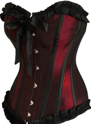 Бордовый корсет