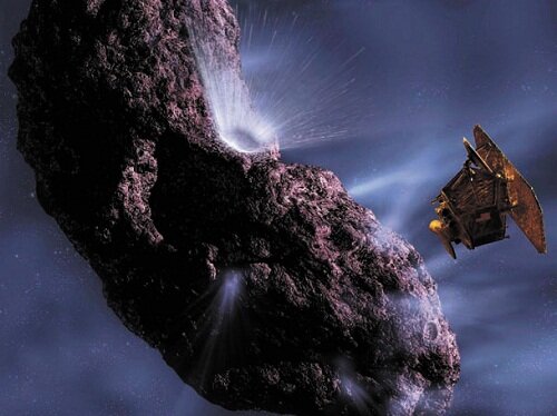 комета и спутник