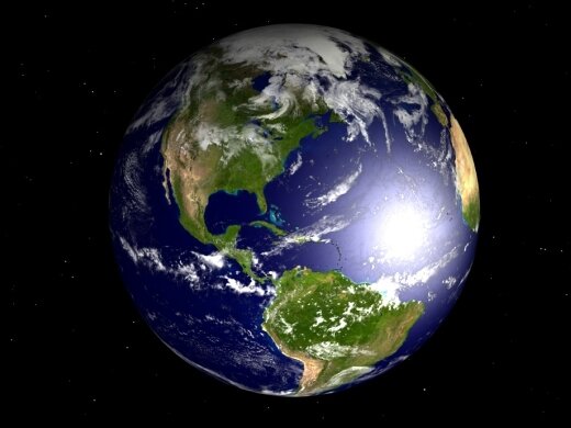 Планета Земля на фоне космоса