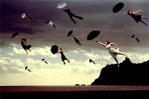 ветер и зонт